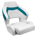 Brite White & Hot Teal Bucket Seat W9591