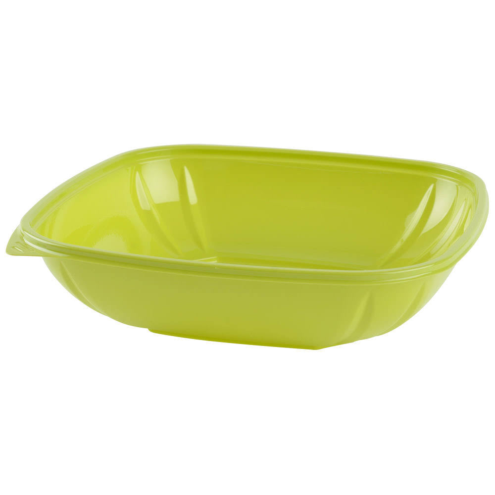 32 oz. Green Large Square Pet Plastic Bowl M304