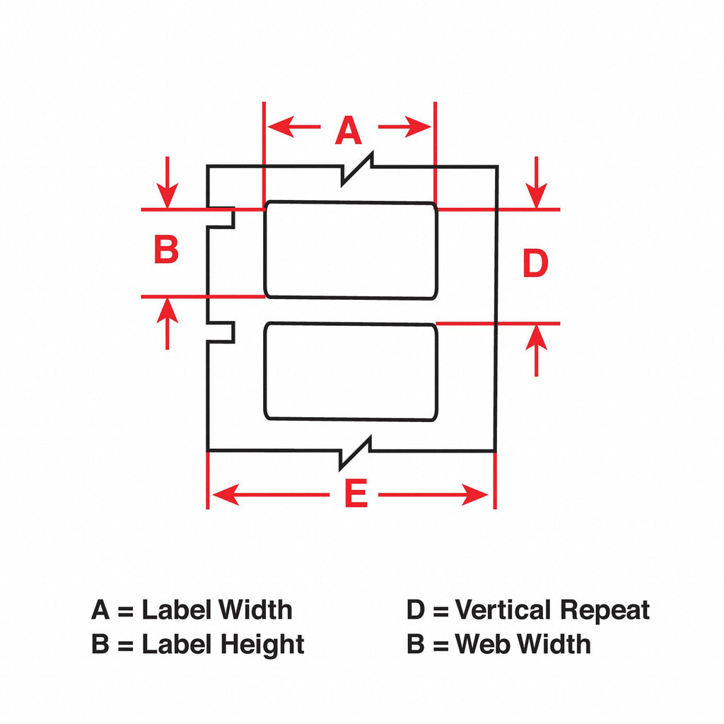 Label, 2.5 in H x 3 in W N884