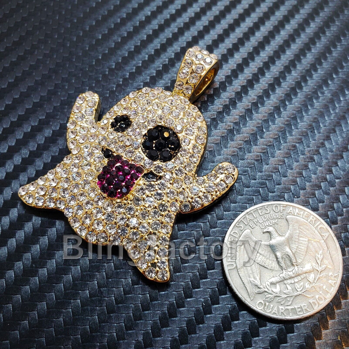 Gold Plated Ghost Charm Pendant A42105