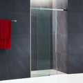 60-Inch Frameless Shower Door with Clear Glass and Stainless Steel B266796