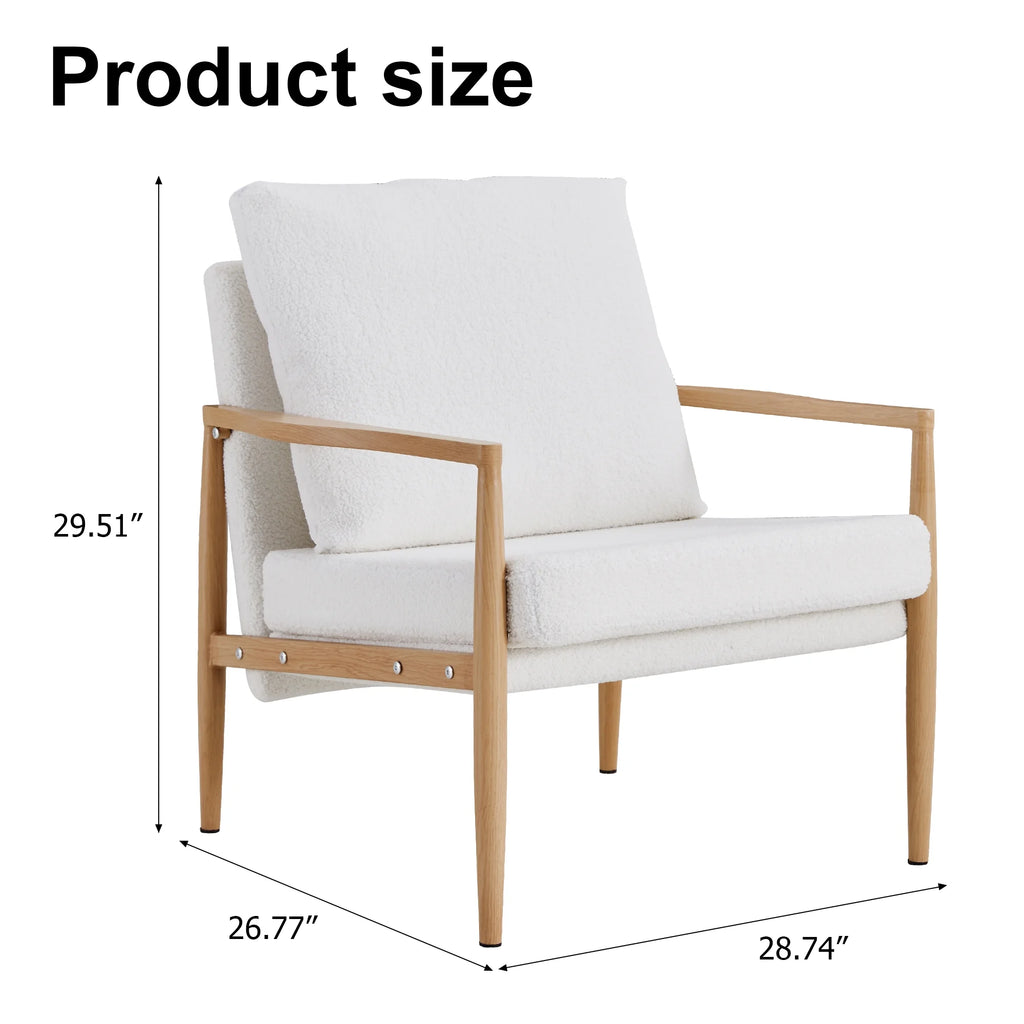 Teddy Velvet Accent Armchair with Metal Frame S6257