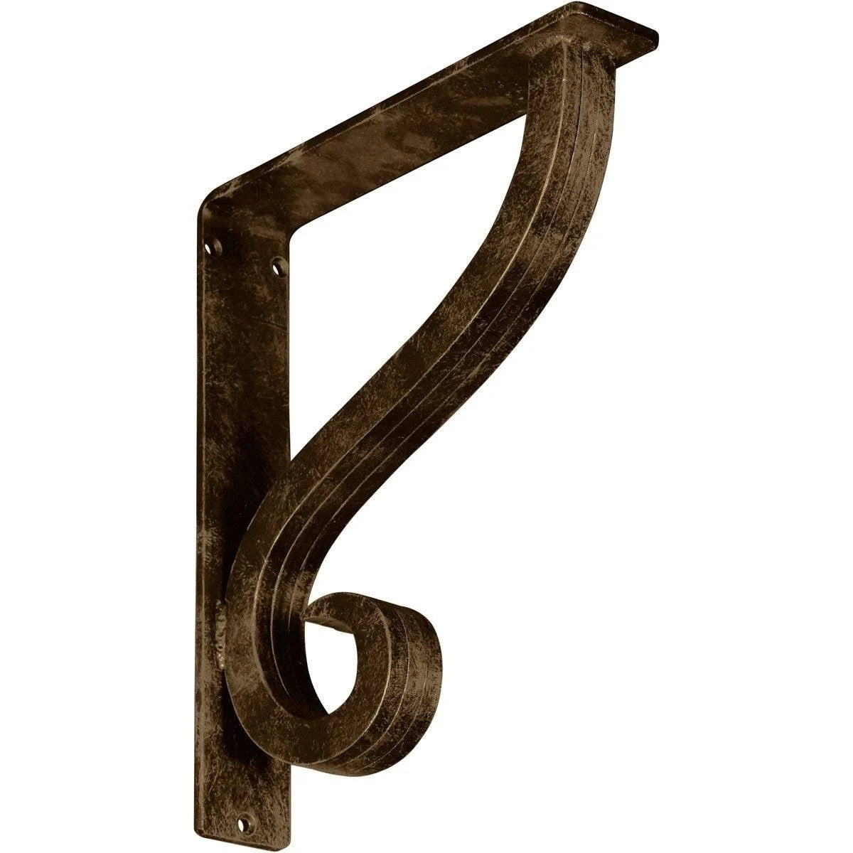 Antiqued Brass Wrought Iron Bracket K526