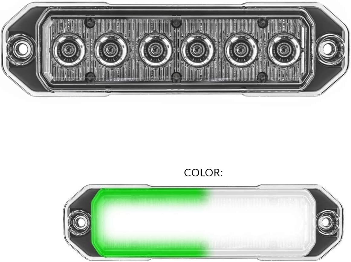 Red/Blue 18W LED Strobe Light, Pack of 2 U76107
