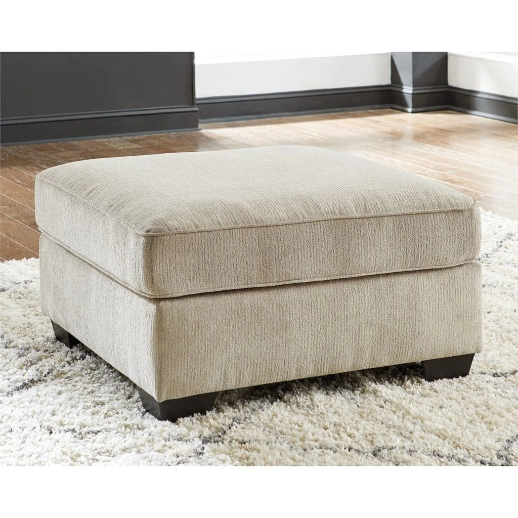 Putty Beige Fabric Oversized Accent Ottoman H67041