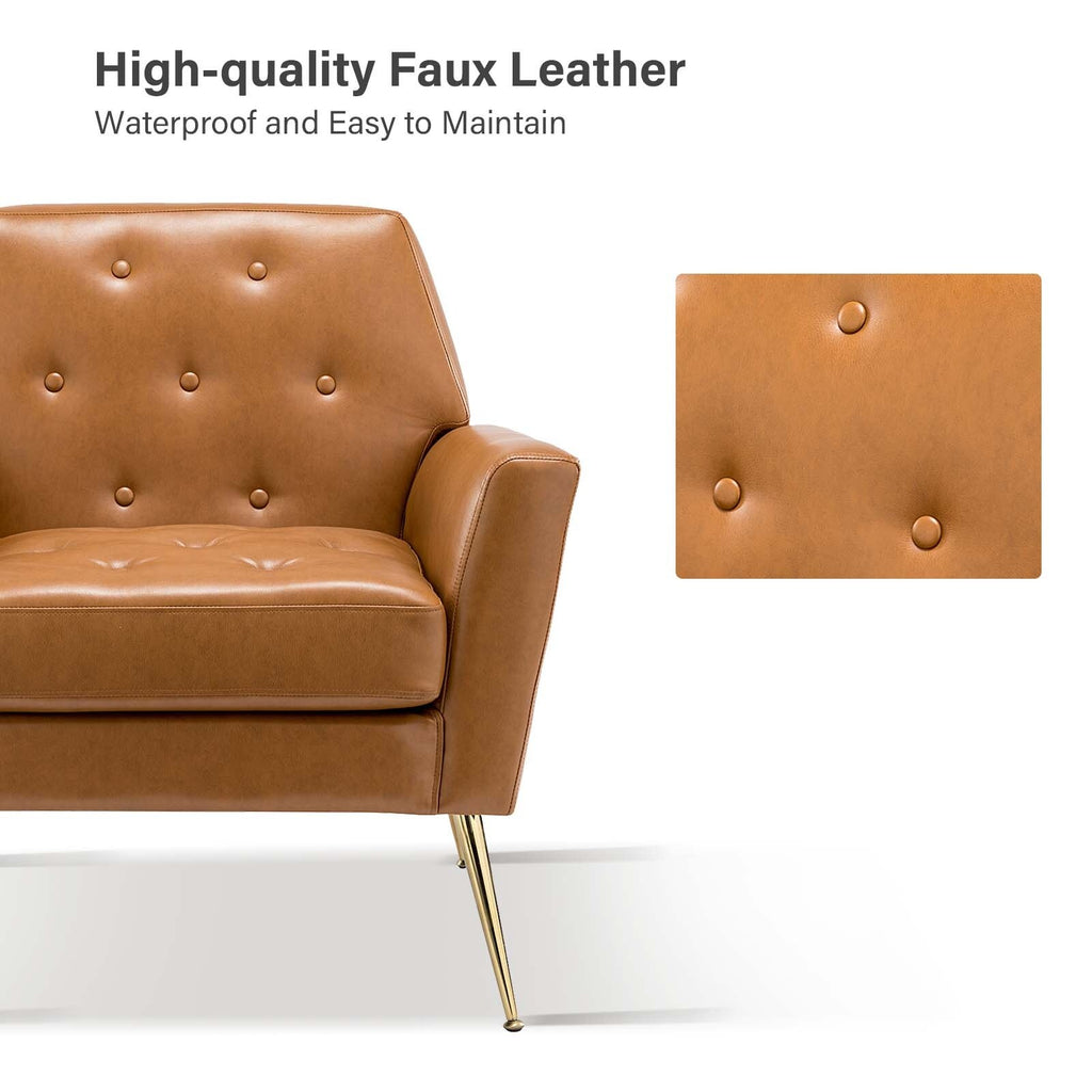 Upholstered Arm Chair with Button-Tufted Back D94707