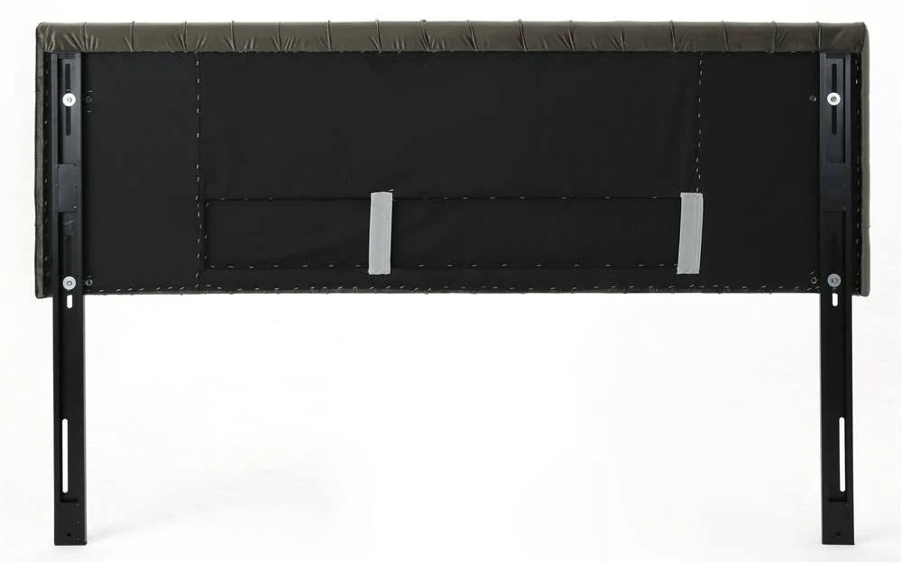 Tufted King/ Cal King Headboard in Gray and Black A5703