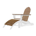 White Folding Adirondack Chair with Ottoman O629