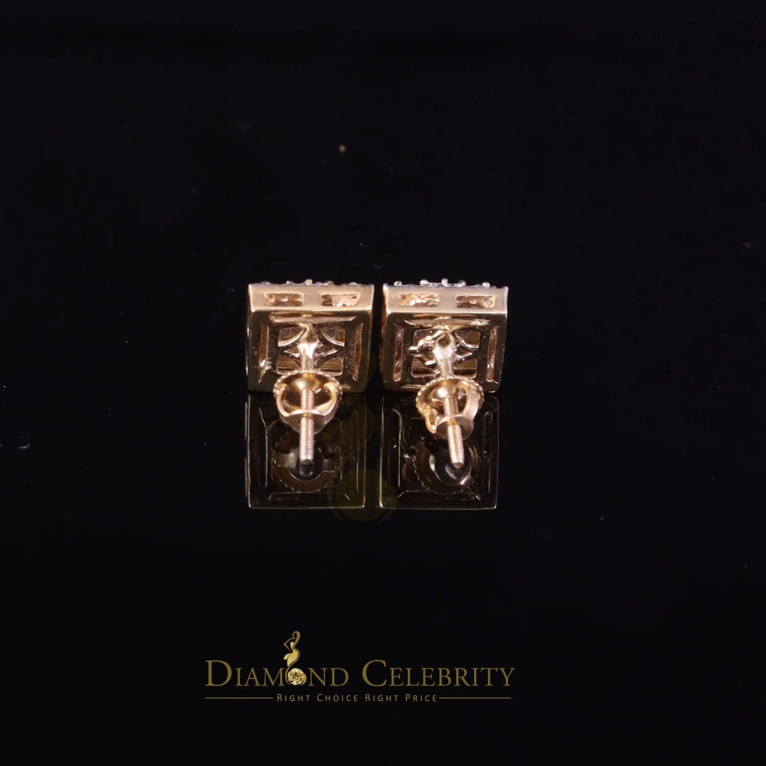 925 Silver Square Stud Earrings E84355