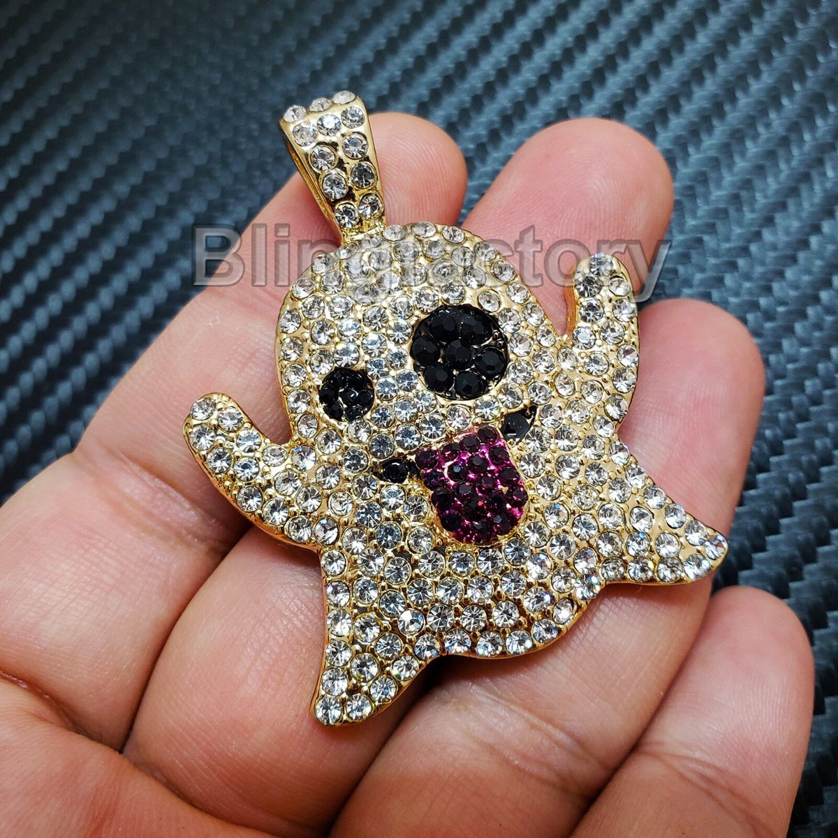 Gold Plated Ghost Charm Pendant A42105