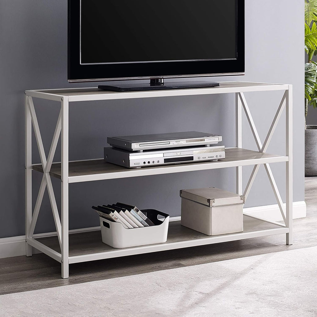 60 Inch Industrial Wood Metal Bookcase R582