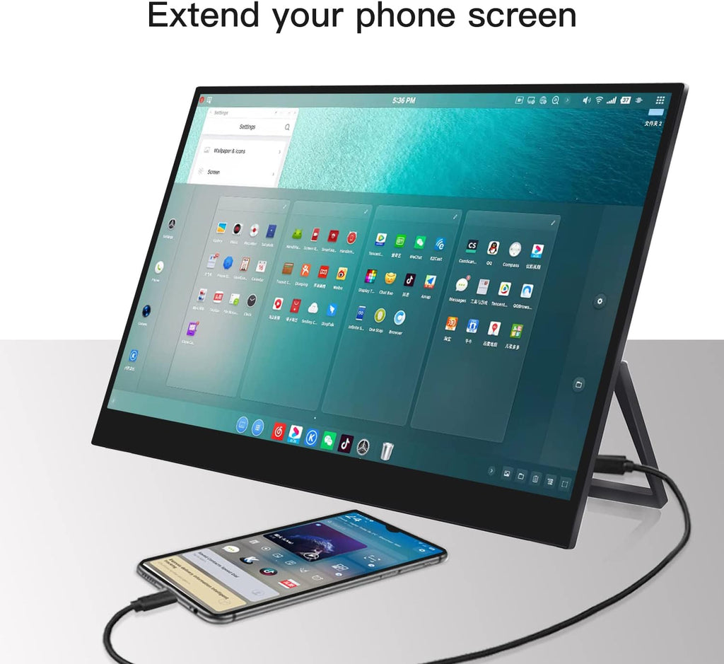 15.6" 1080P Touchscreen Portable Monitor with Kickstand O649992
