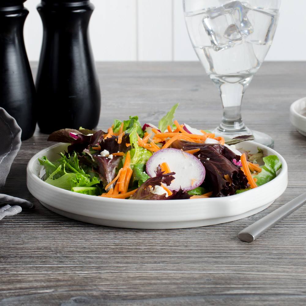 7.5x22 White Porcelain Round Salad Plate (24/case) Z35688