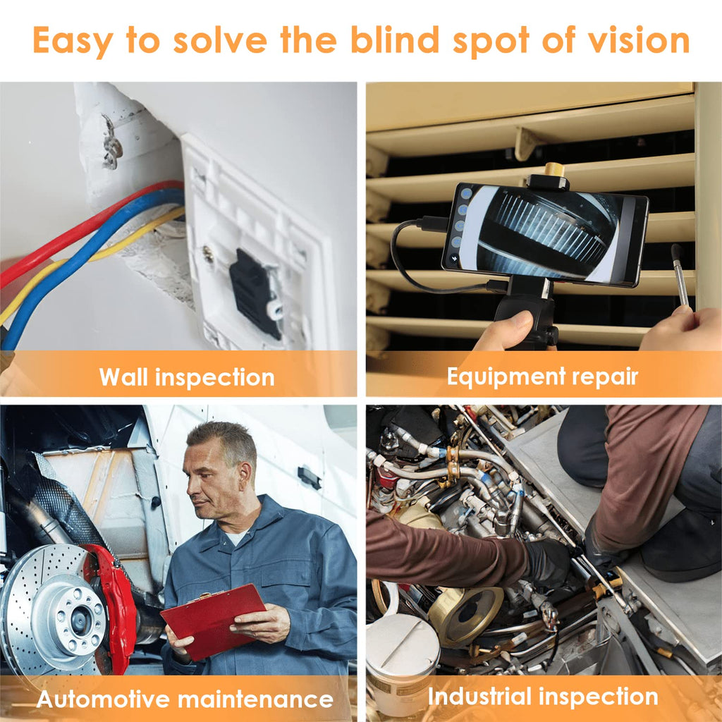 6mm Borescope Inspection Camera with Bidirectional Lock 180° Joint Probe V85891