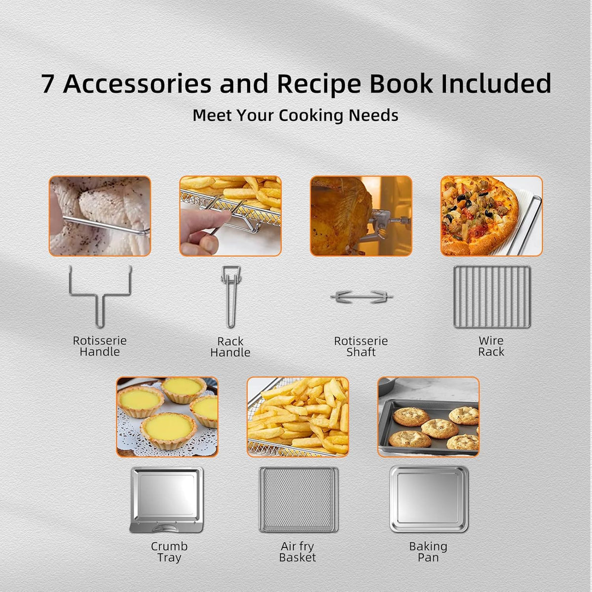26.5 QT Stainless Steel Air Fryer Toaster Oven Combo Z24466