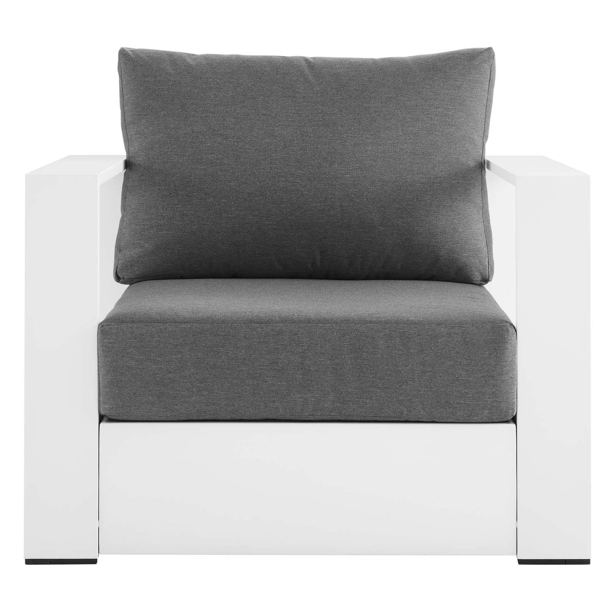White Powder-Coated Aluminum Armchair E9552