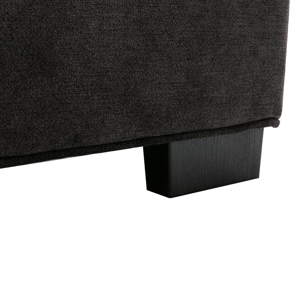 Black Ottoman Barrel Chair D9830