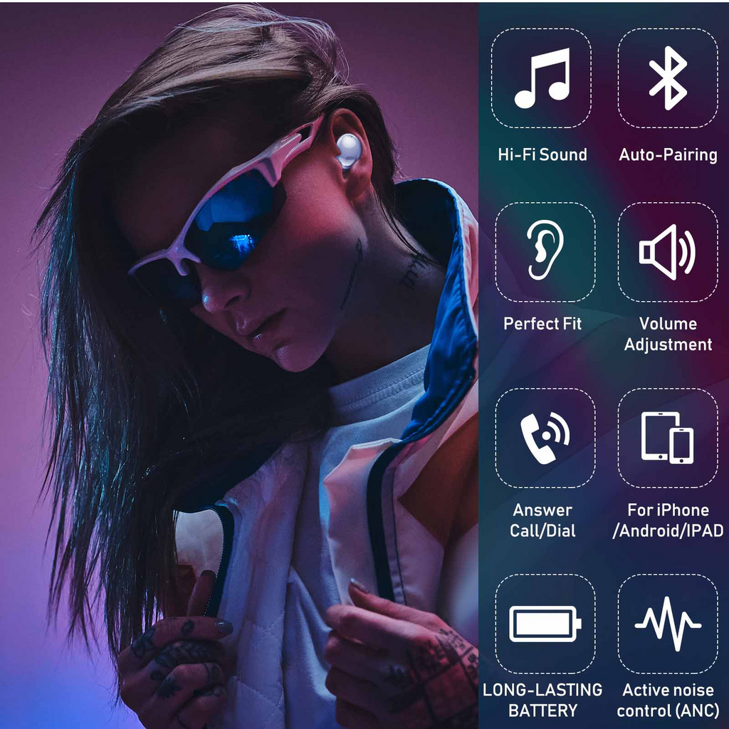 Amethyst Purple True Wireless Bluetooth Earbuds with Charging Case N960411