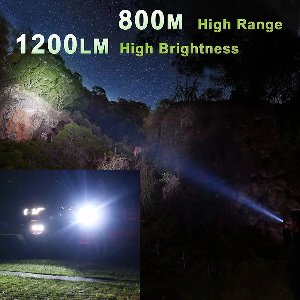 USB Rechargeable Waterproof LED Flashlight Lantern H864941