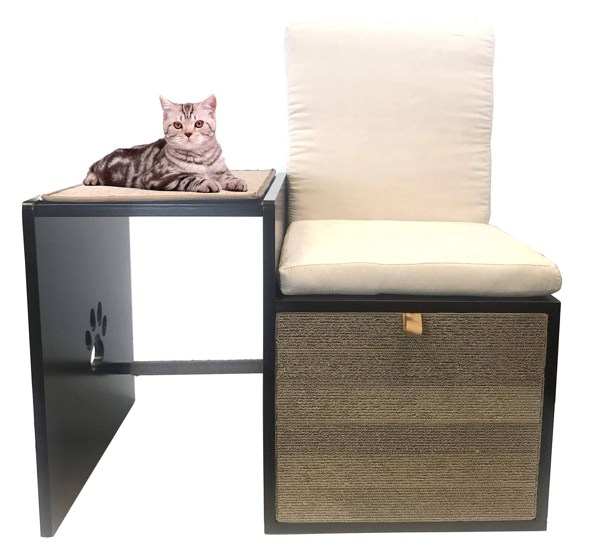 Brown Cat Walk Love Seat with Scratching Posts and Storage T20013