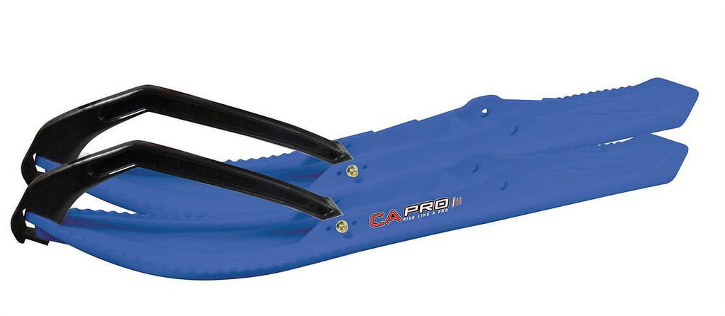 Blue Snowmobile Skis with 6" Round Bars Complete Kit Y452004
