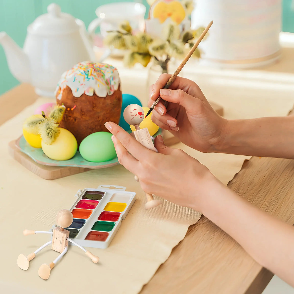 Unfinished Wooden Dolls Educational Craft Toys T569