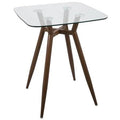 Clear/Walnut Counter Height Dining Table G134