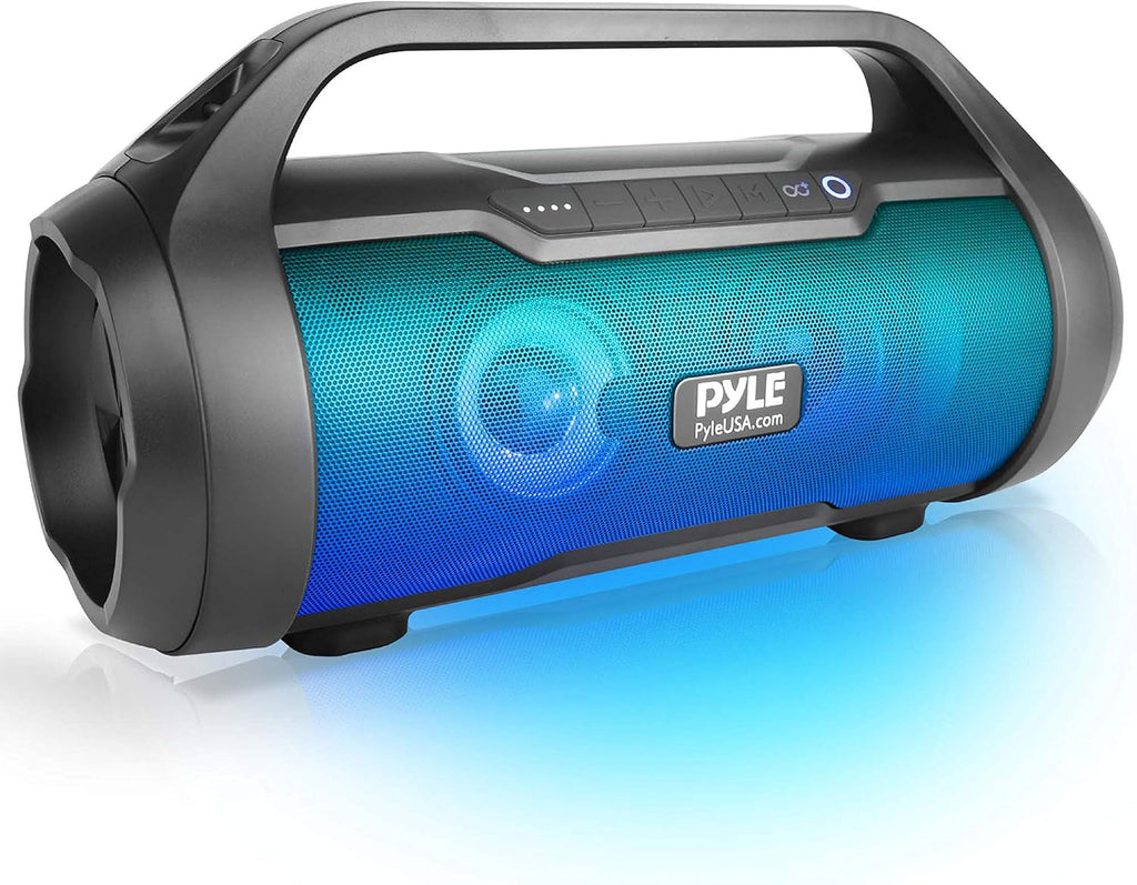 500W 2.0CH Portable Bluetooth Boombox Speaker with AUX Input, USB, SD, FM Radio, 3" Subwoofer, Voice Control, Pack of 2 E490107