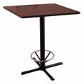 Black Square Top Table with Foot Ring X189178