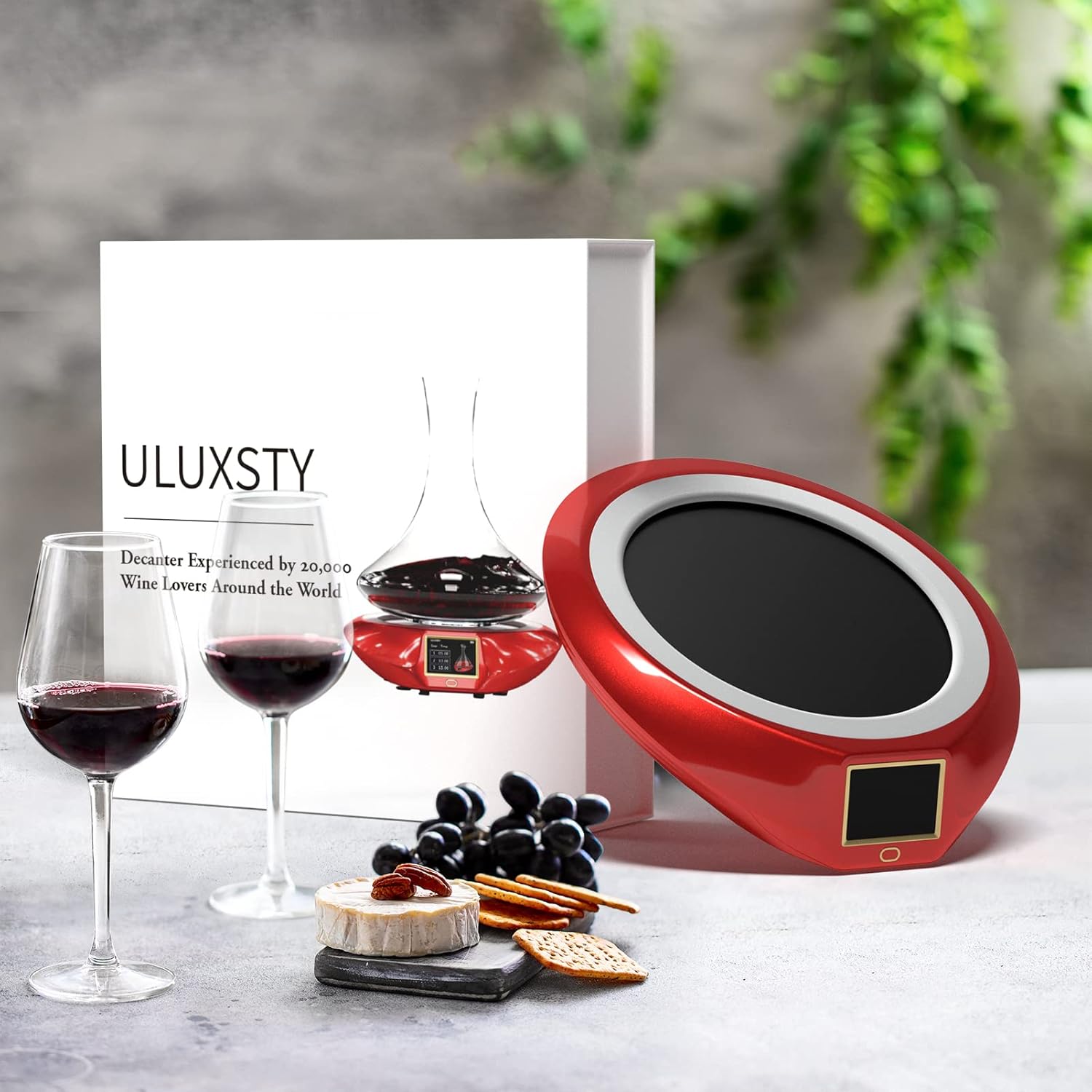 Electric Decanter Wine Aerator Automatic Carafe Shaker Dispenser Whiskey Decanter with USB Rechargeable Battery Base Only Pack of 2 S769