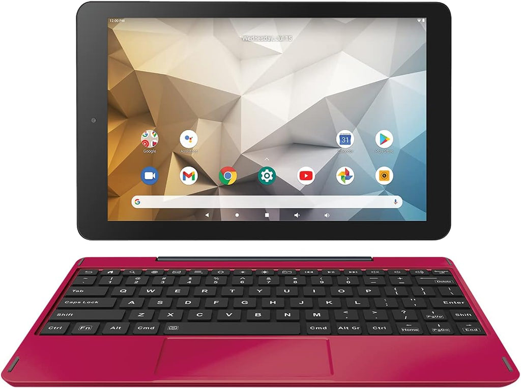 10 Inch IPS HD Touchscreen WiFi Bluetooth Android 10 Tablet with Detachable Keyboard E351