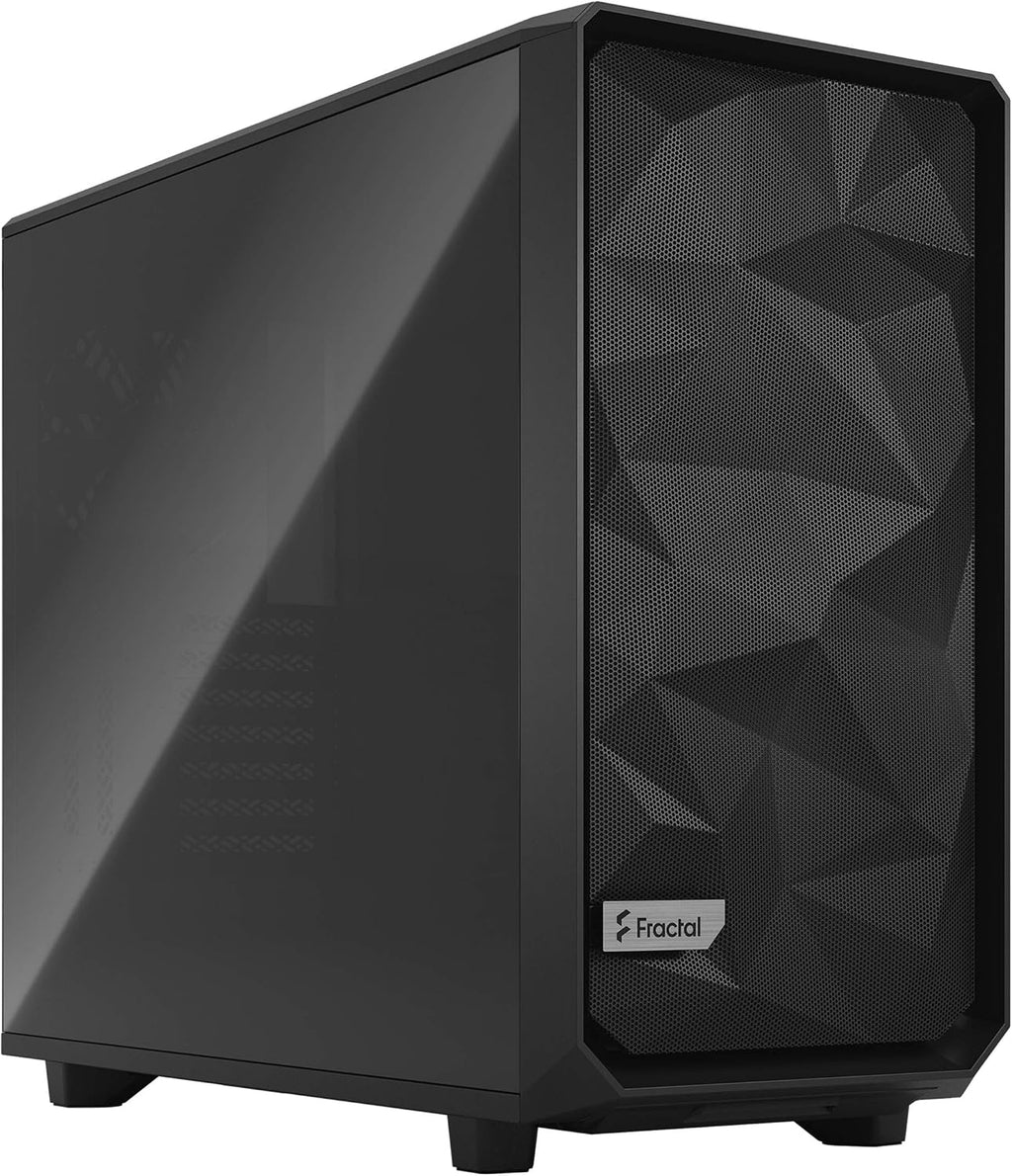Black ATX Mid Tower Computer Case with Tempered Glass Window Q90879