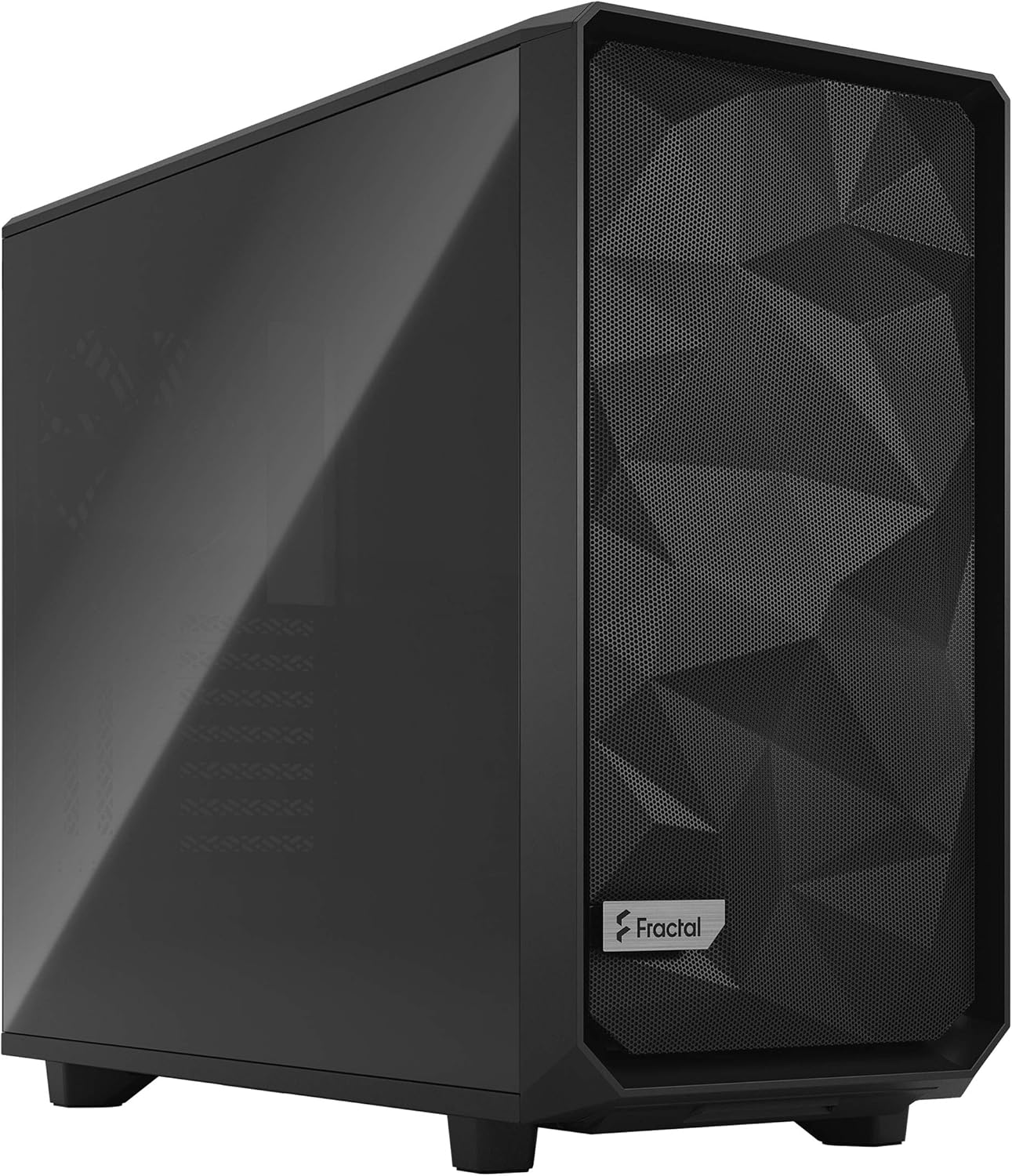 Black ATX Mid Tower Computer Case with Tempered Glass Window Q90879