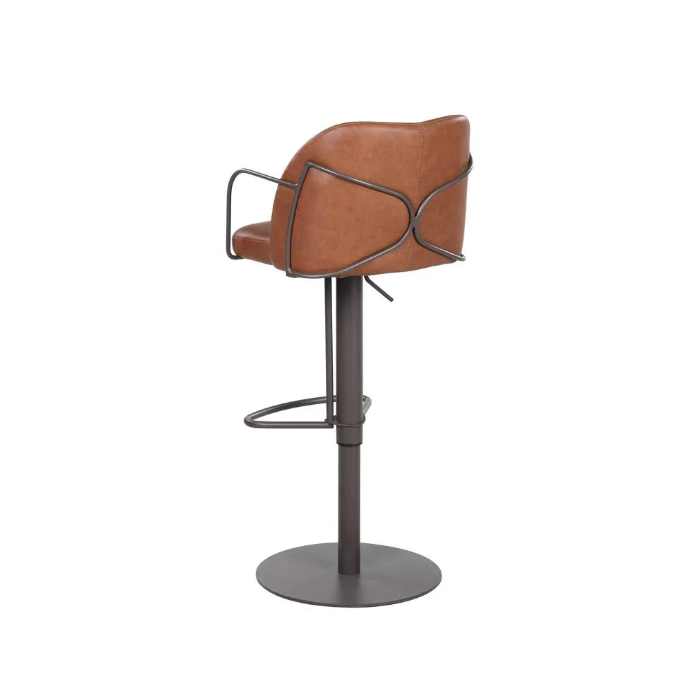 Matte Brown Finish Pneumatic-Adjustable Stool E18517