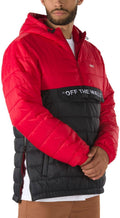 Racing Red Black Packable Puffer Jacket J343