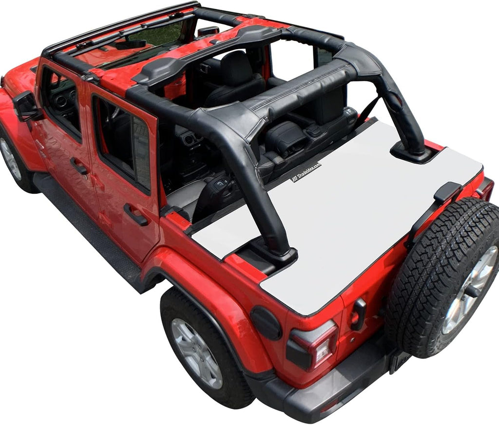 White Vinyl Tonneau Cover for Jeep Wrangler JLU 4 Door Z760