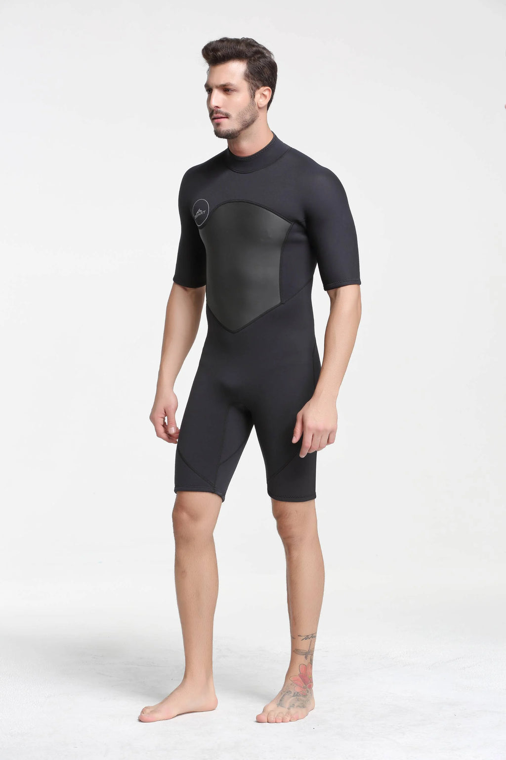 Mens 2mm Shorty Wetsuit Full Body Front Zip Diving Suit U92744
