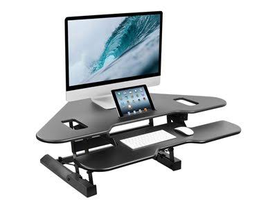 Black Corner Standing Desk Converter W81080