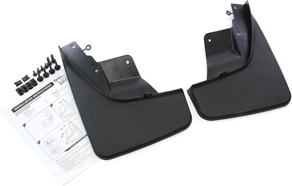 Mud Flaps Splash Guards Molded Front Rear 4pc Pack of 2 A2565