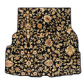 Black Oriental Car Mats with Large Trunk Cargo Carpet D522994