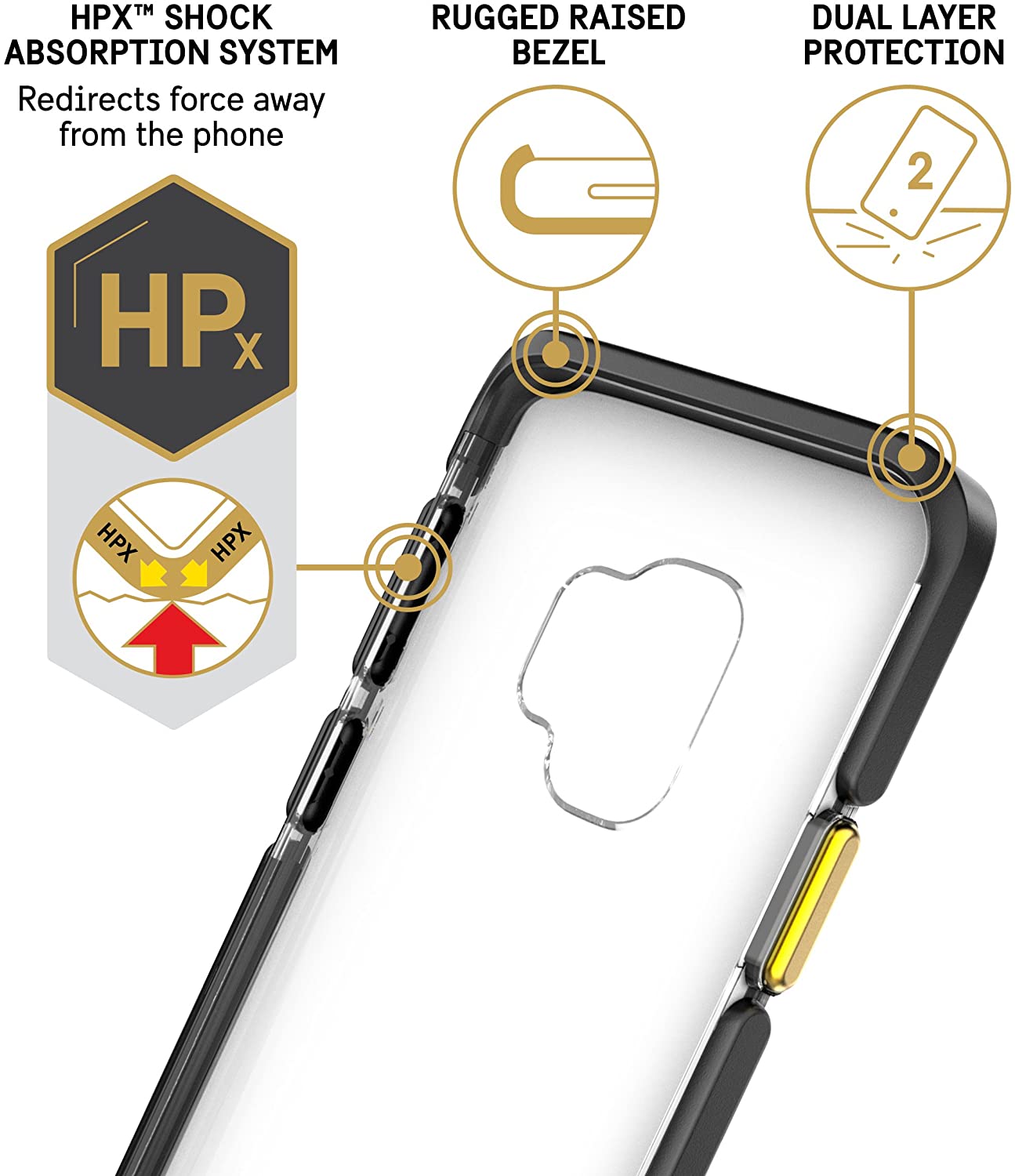 Clear/Black Samsung Galaxy S9 Case P3752