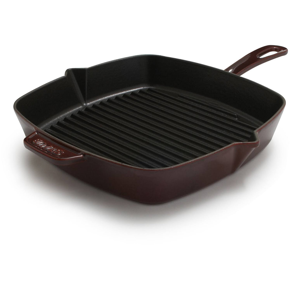 Cast Iron Square Grill Pan, 10-in, Grenadine F494140