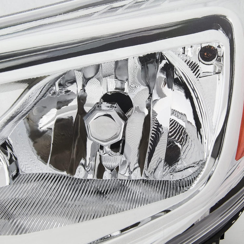 Chrome Trim Halogen Headlights Pair Y4437