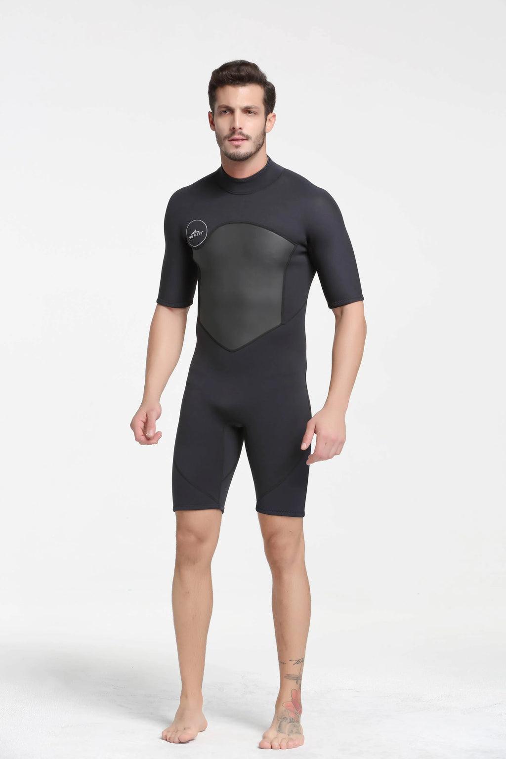 Mens 2mm Shorty Wetsuit Full Body Front Zip Diving Suit U92744