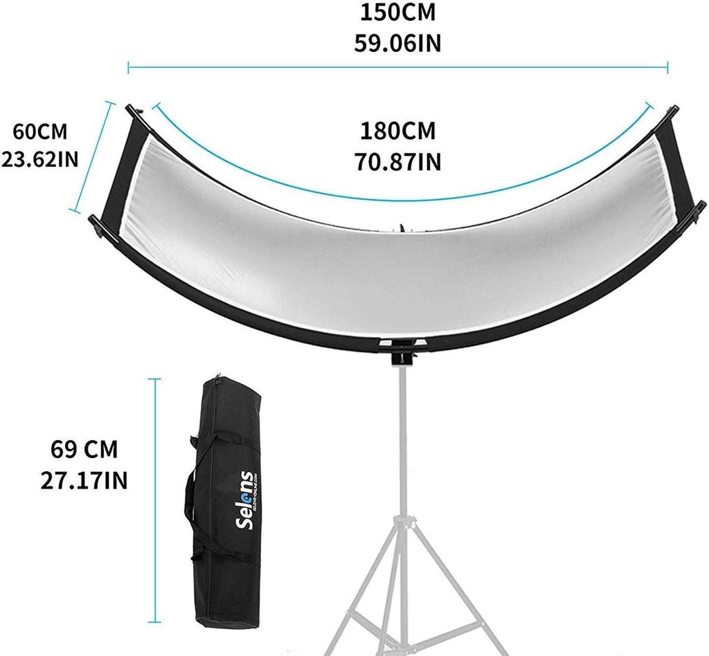 24x70 inches Photography Lighting Reflector with Carry Bag Y285716