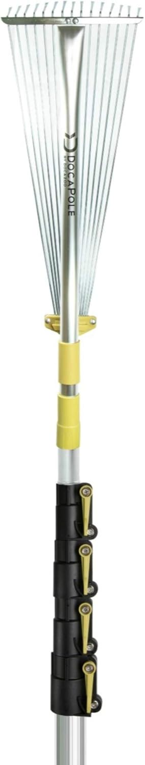6 to 24 foot Telescopic Roof and Yard Rake Extension Pole V436