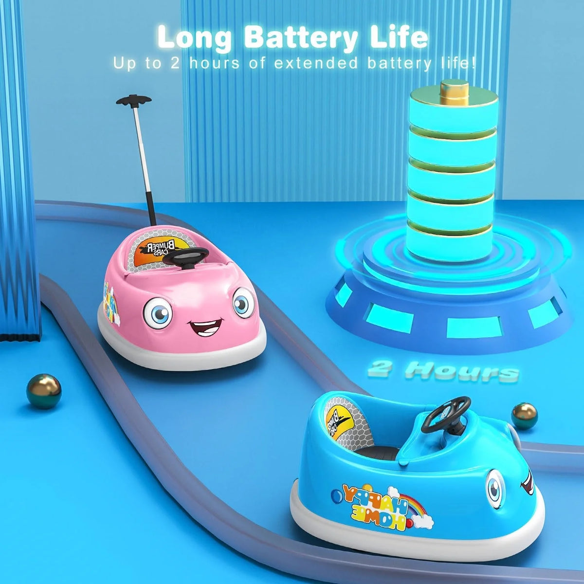 Blue 12V Electric Bumper Car for Kids G601