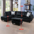 Black Flannel Sofa Set T63420