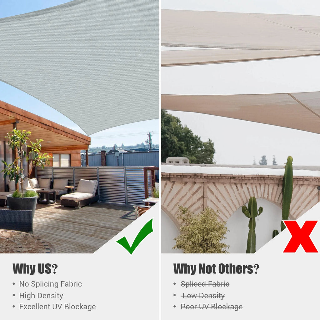 16x12' Rectangle Sun Shade Sail Canopy T24535