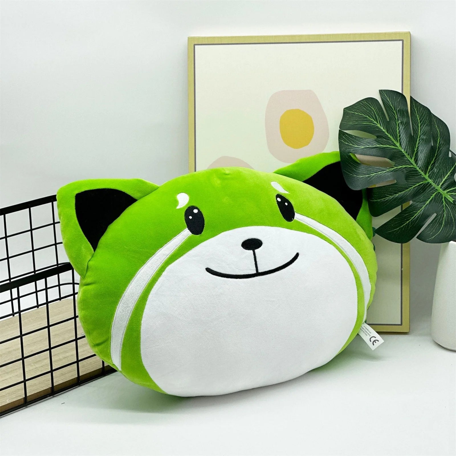 Green Foxes Plush Stuffed Animal Pillow B258